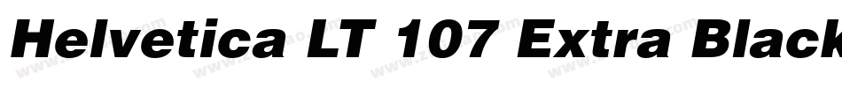 Helvetica LT 107 Extra Black Condensed Oblique字体转换
